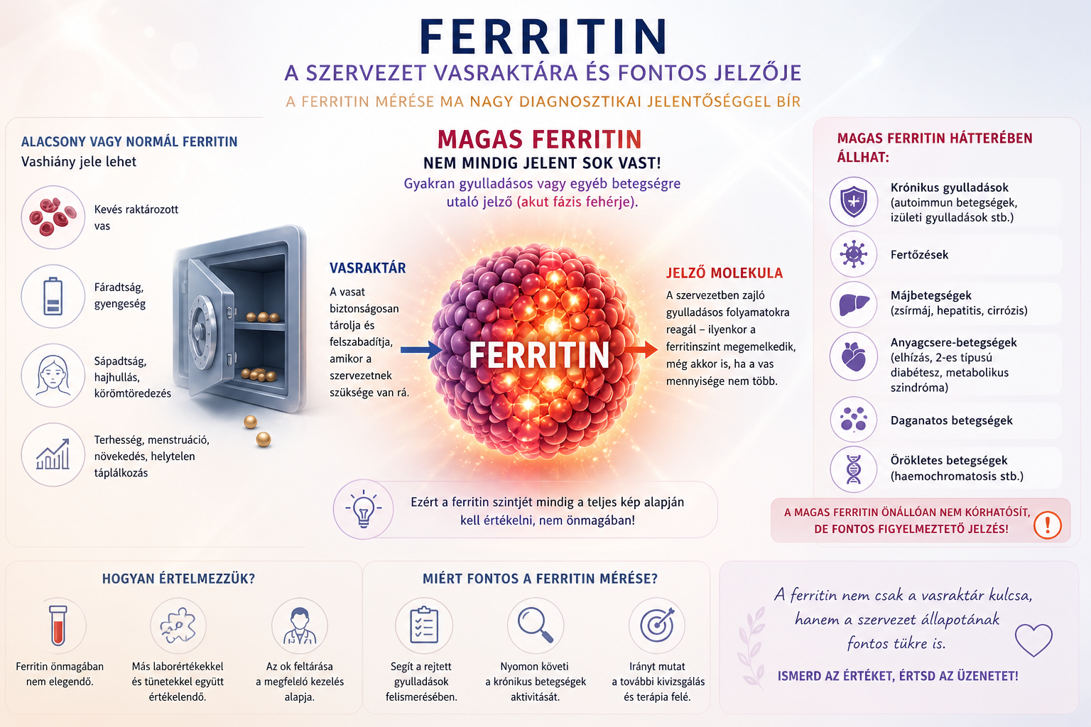 A ferritin nem csak a vasanyagcserében hasznos marker