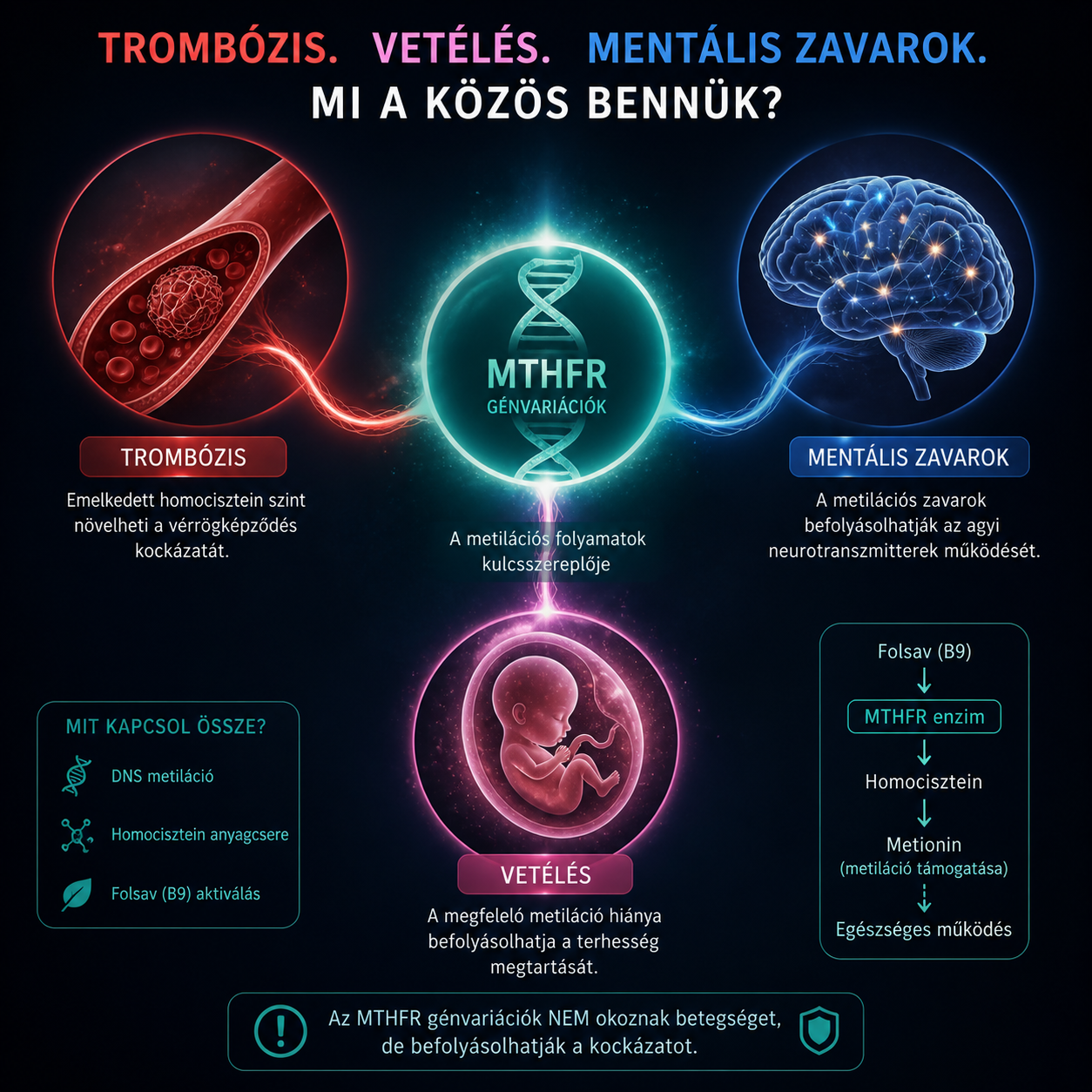 MTHFR gének. Trombózis, mentális zavarok, vetélés. Mi bennük a közös?