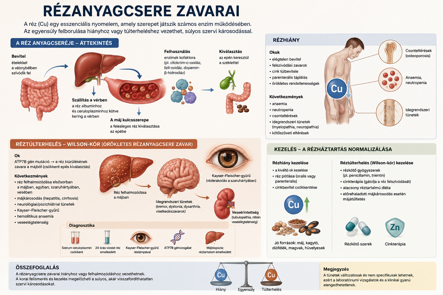 Rézanyagcsere zavarai