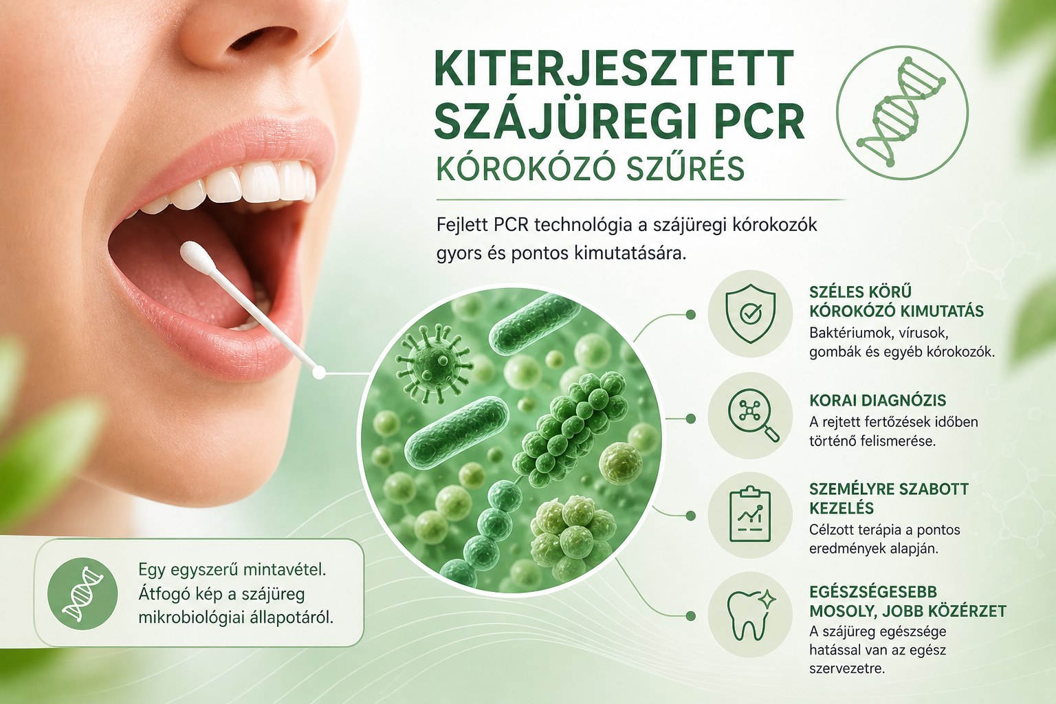 Kiterjesztett szájüregi PCR kórokózó szűrés