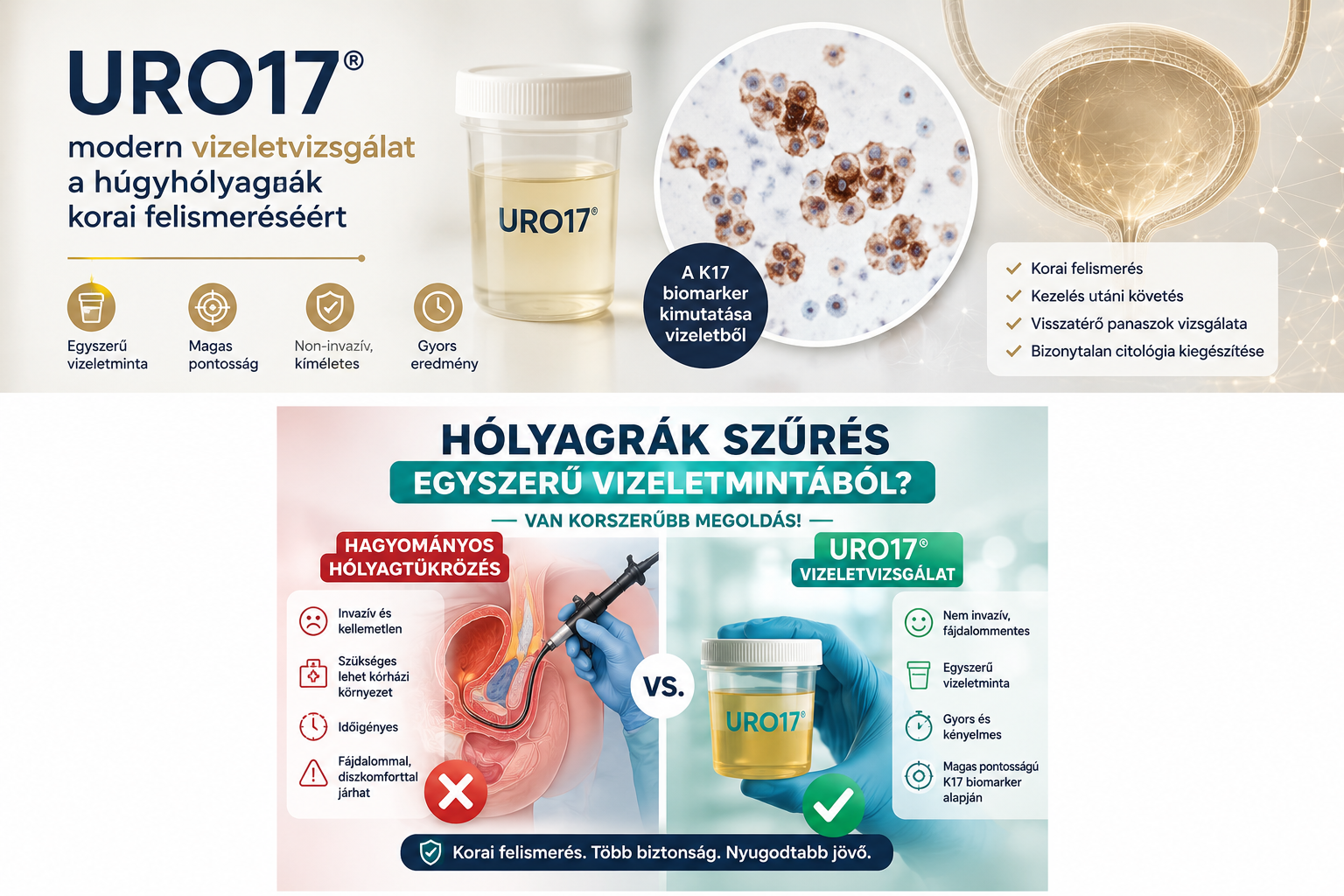 Hólygrák kimutatása vizeletből
