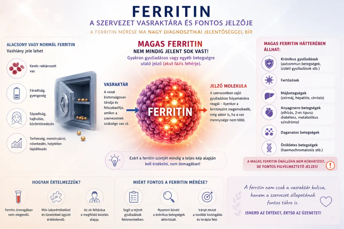 A ferritin nem csak a vasanyagcserében hasznos marker