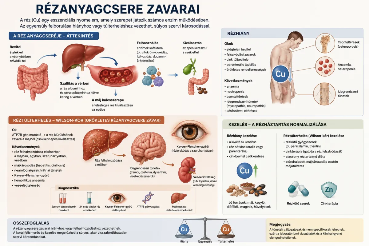 Rézanyagcsere zavarai