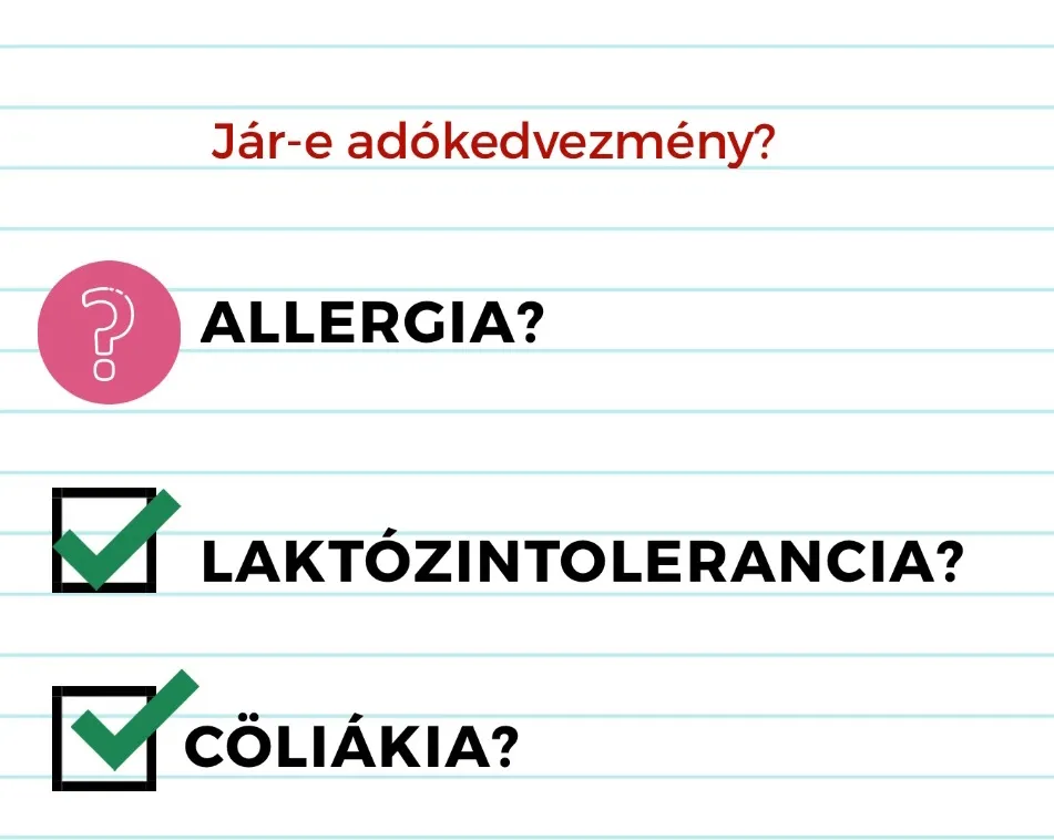 Adókedvezmény allergia, cöliakia és laktózintolerancia után