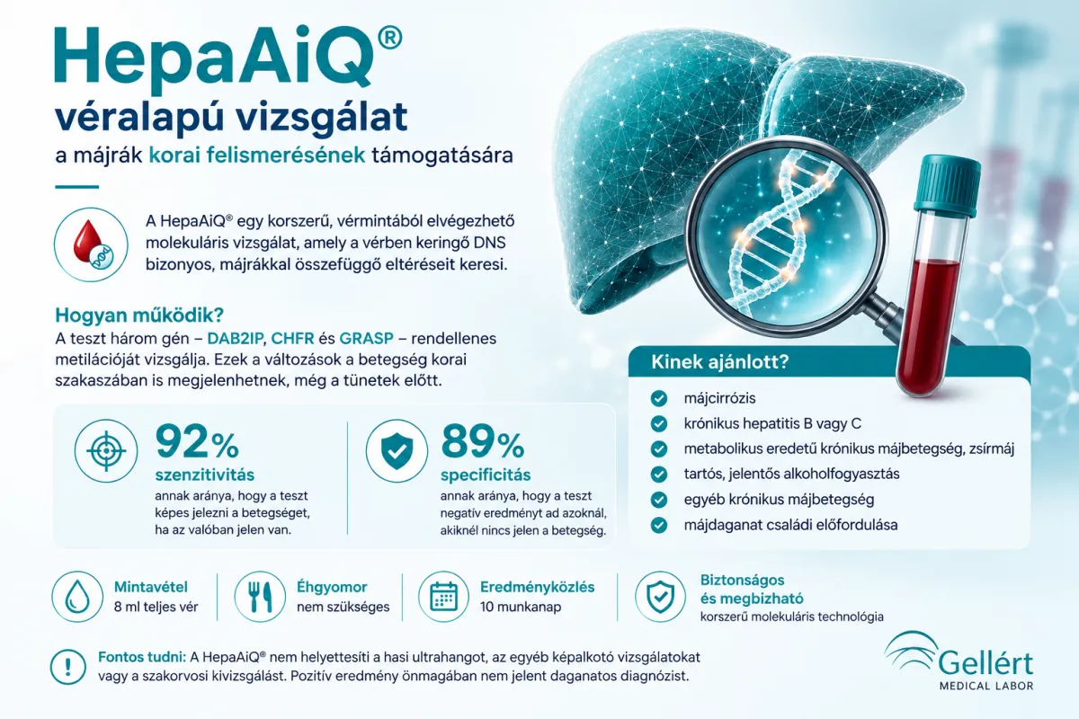 HepaAiQ® – véralapú vizsgálat a májrák korai felismerésének támogatására